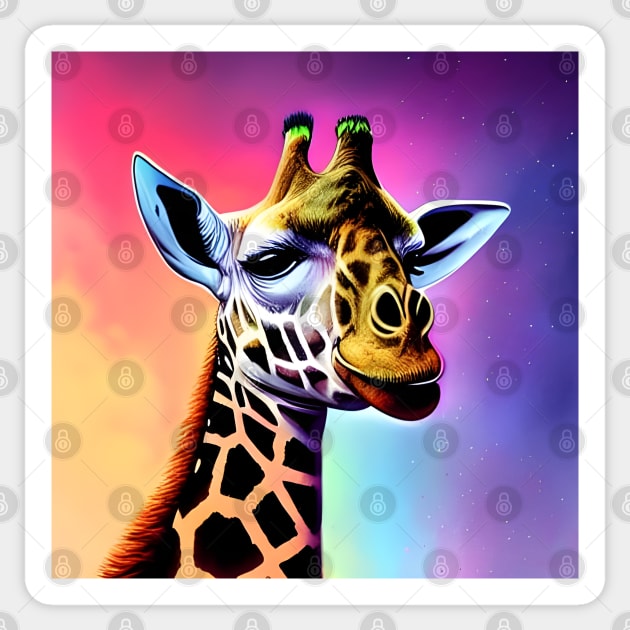 Colorful Giraffe Sticker by vickycerdeira